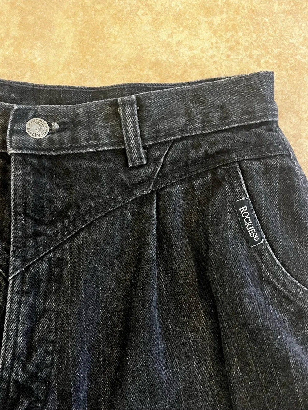 Vintage Rockies Rocky Mountain Jeans Western Womens Sz 15/16 30x36” Black Denim